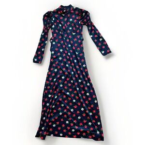 Vintage 1970s Maxi Dress Floral Mutton Modest Long Prairie Peasant Cottagecore M
